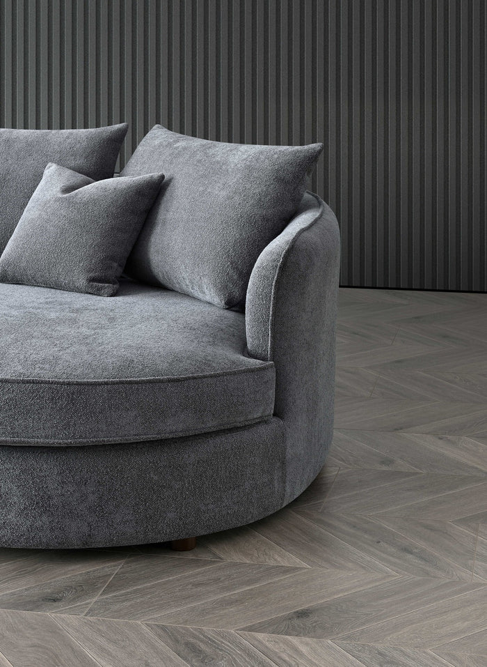 Sofista Rubin Right Corner Sofa in Charcoal Boucle - Sofista Living LTD 