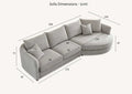 Sofista Rubin Right Corner Sofa in Charcoal Boucle - Sofista Living LTD 