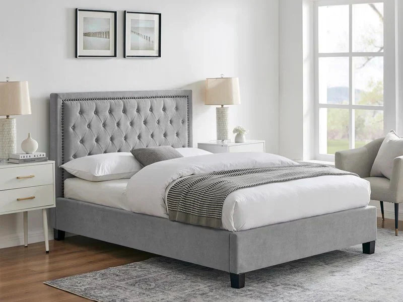 Barcelona Fabric Bed Frame – Sleek Modern Upholstered Bed Frame for Bedrooms UK