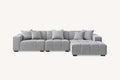 Leanord Corner Sofa in Cloudy Grey Boucle - Sofista Living LTD 