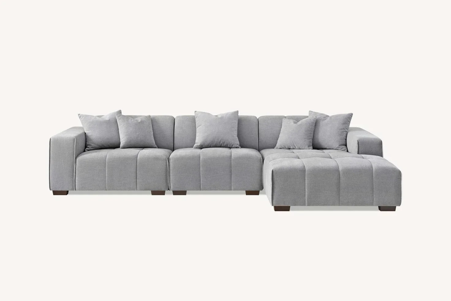 Leanord Corner Sofa in Cloudy Grey Boucle - Sofista Living LTD 