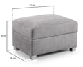 Sofista Mayfair Footstool Side View – Luxury Ottoman to Match Mayfair Sofa Collection UK