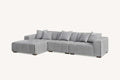 Leanord Corner Sofa in Cloudy Grey Boucle - Sofista Living LTD 