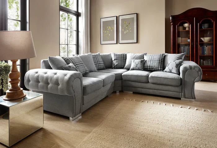 Sofista Mayfair Corner Scatterback Sofa Side View – Premium Upholstery & Solid Frame UK
