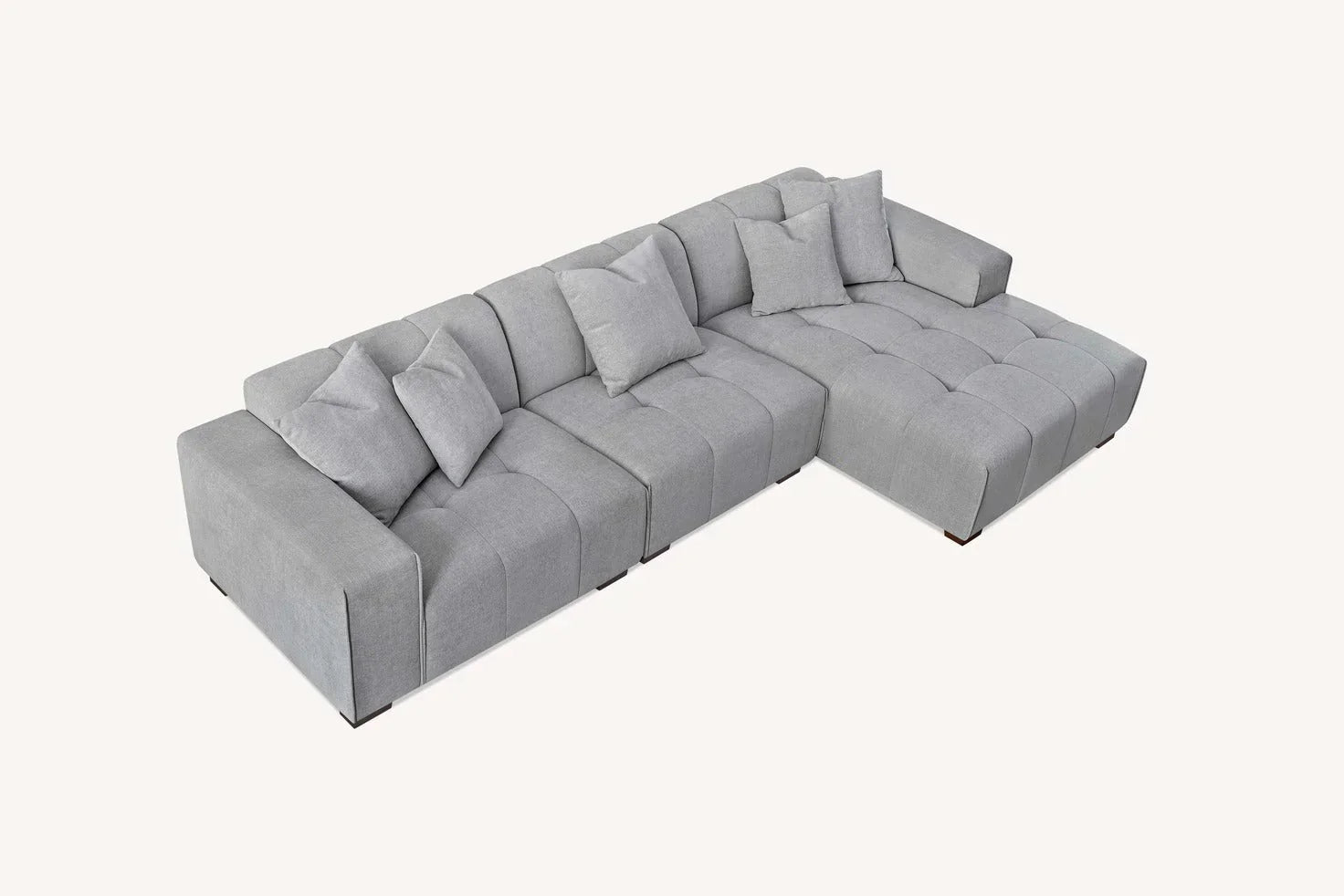 Leanord Corner Sofa in Cloudy Grey Boucle - Sofista Living LTD 
