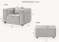 Sofista Murray Armchair in Putty Boucle Fabric - Sofista Living LTD 