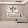 Sofista Mayfair Large Right Corner Sofa Black Piping Detail – Elegant Contrast Finish UK