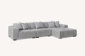Leanord Corner Sofa in Cloudy Grey Boucle - Sofista Living LTD 