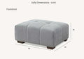 Leanord Footstool in Cloudy Grey Boucle - Sofista Living LTD 