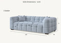 Sofista 3 Seater Tribeca Sofa in Pearl Boucle - Sofista Living LTD 
