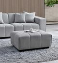 Leanord Footstool in Cloudy Grey Boucle - Sofista Living LTD 