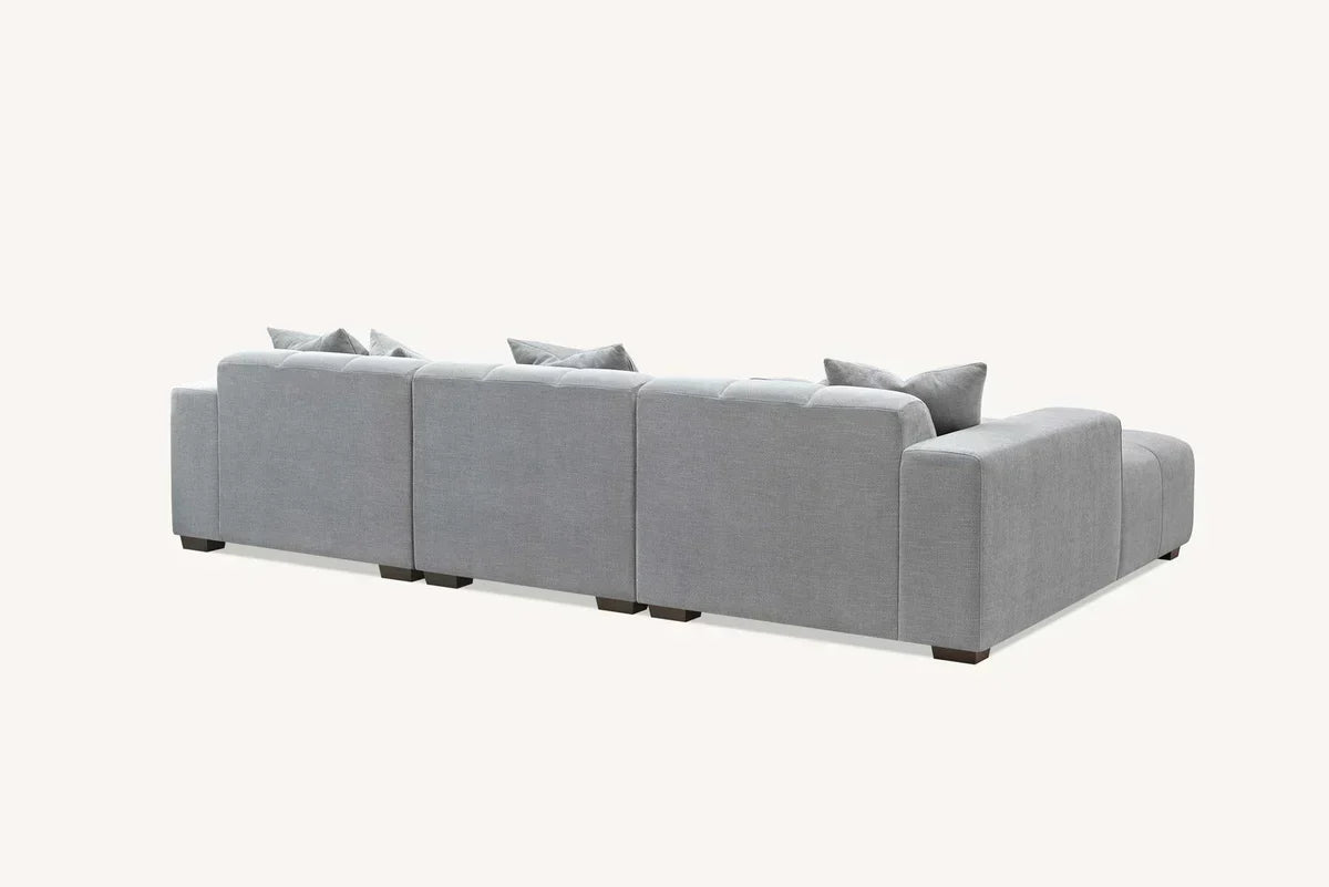 Leanord Corner Sofa in Cloudy Grey Boucle - Sofista Living LTD 
