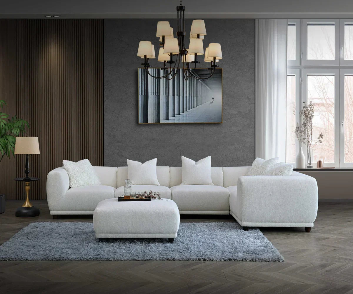 Lottie Right Corner Sofa in Polar Boucle - Sofista Living LTD 
