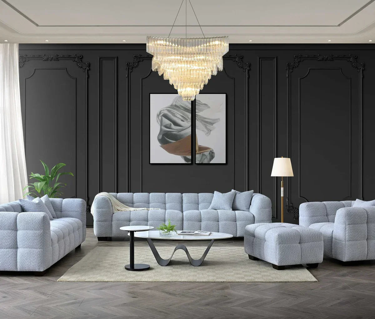 Tribeca Sofa in Pearl Boucle - Sofista Living LTD 