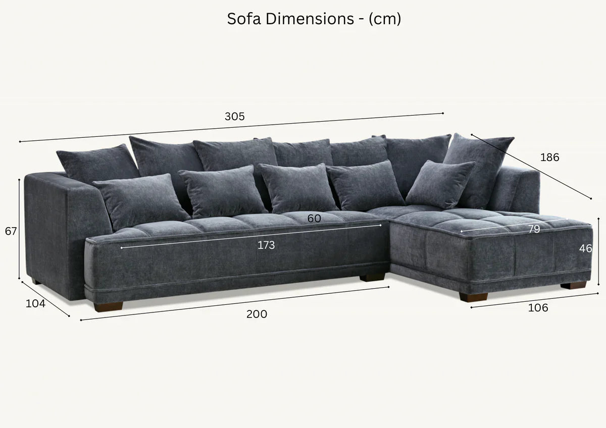 Gramercy Sofa in Steel Velvet - Sofista Living LTD 