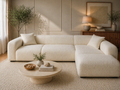 Sofista Luna L Shape Sofa Left Chaise – Contemporary Curved Corner Sofa UK