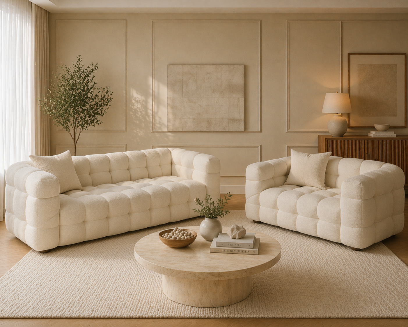 Sofista Bubble 3+2 Seater Sofa Set – Matching Modern Bubble Sofa Suite for Living Room UK