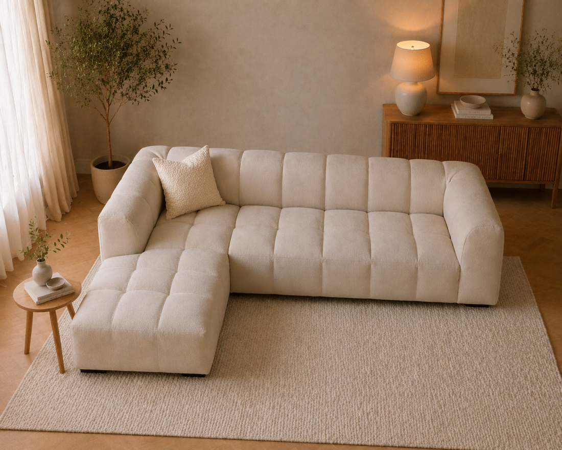 Sofista Pearl L Shape Sofa Left Chaise | Luxury Corner Sofa UK