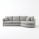Rubin Right Corner Sofa in Charcoal Boucle