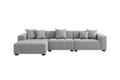 Leanord Corner Sofa in Cloudy Grey Boucle - Sofista Living LTD 