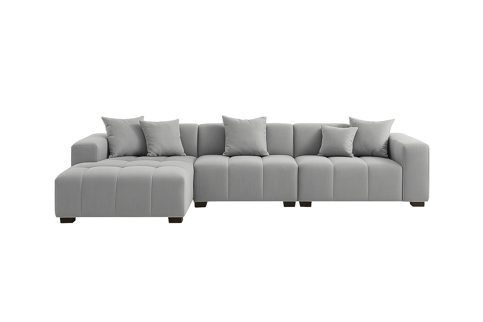 Leanord Corner Sofa in Cloudy Grey Boucle - Sofista Living LTD 
