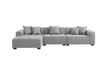 Leanord Corner Sofa in Cloudy Grey Boucle - Sofista Living LTD 