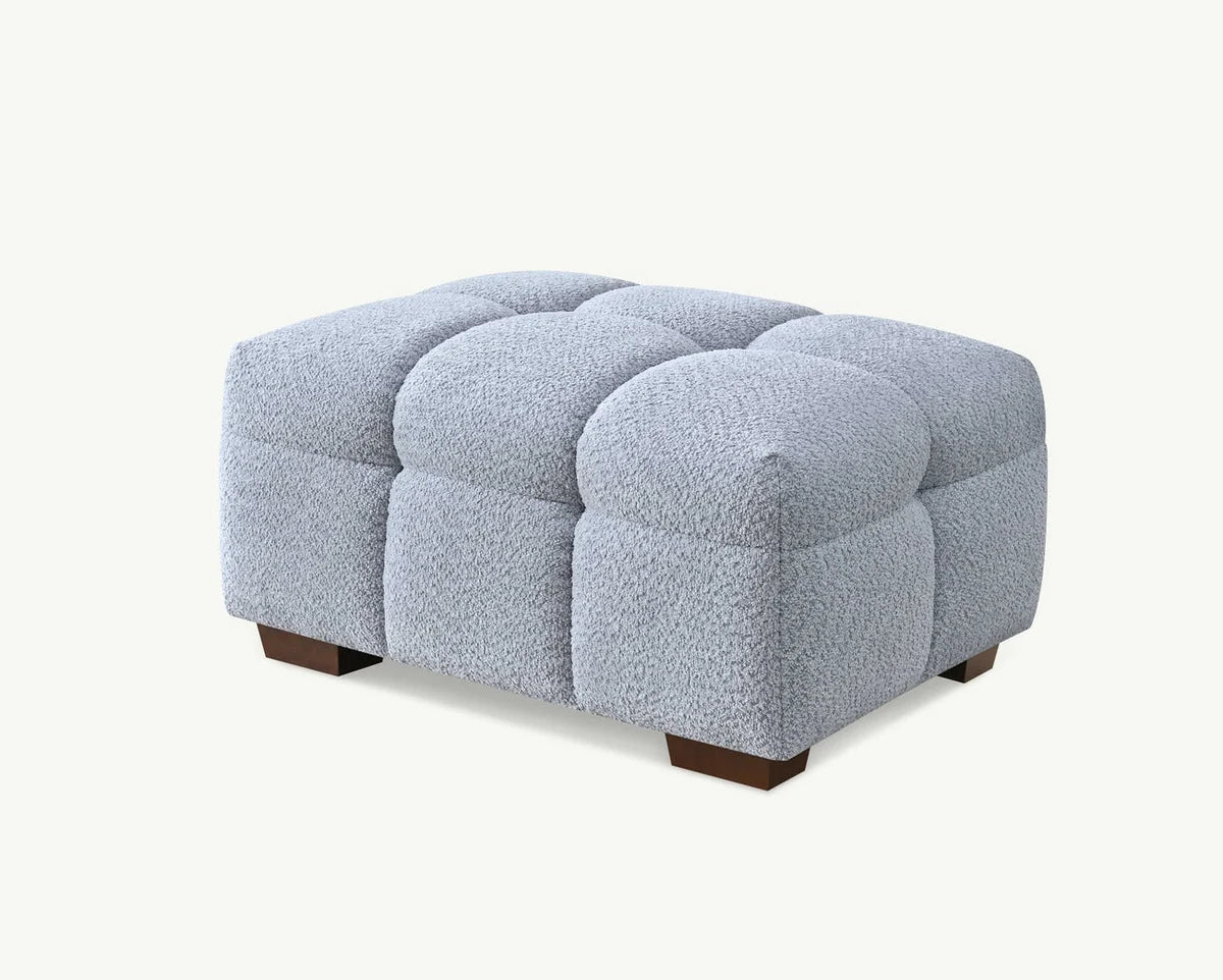 Tribeca Footstool in Pearl Boucle - Sofista Living LTD 