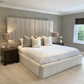 Corinthia Wide Headboard Bed – Grand Luxury Wide Upholstered Headboard Bed Frame UK