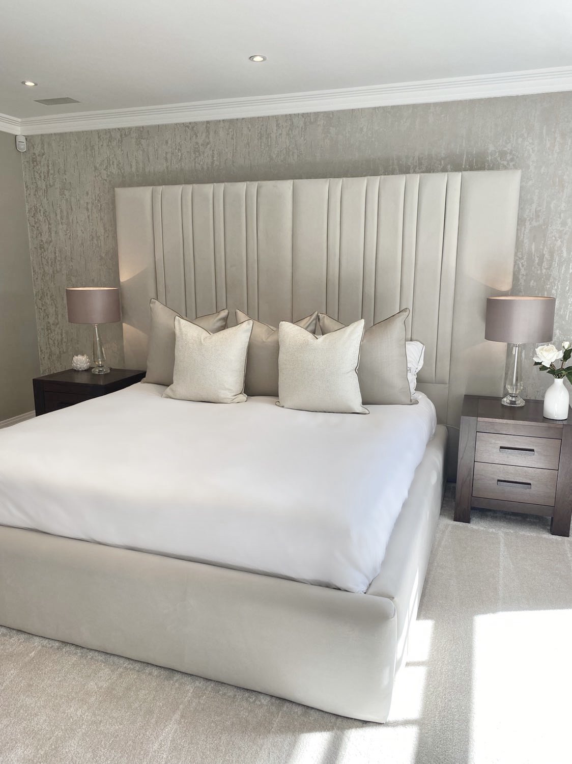 Corinthia Wide Headboard Bed - Sofista Living LTD 