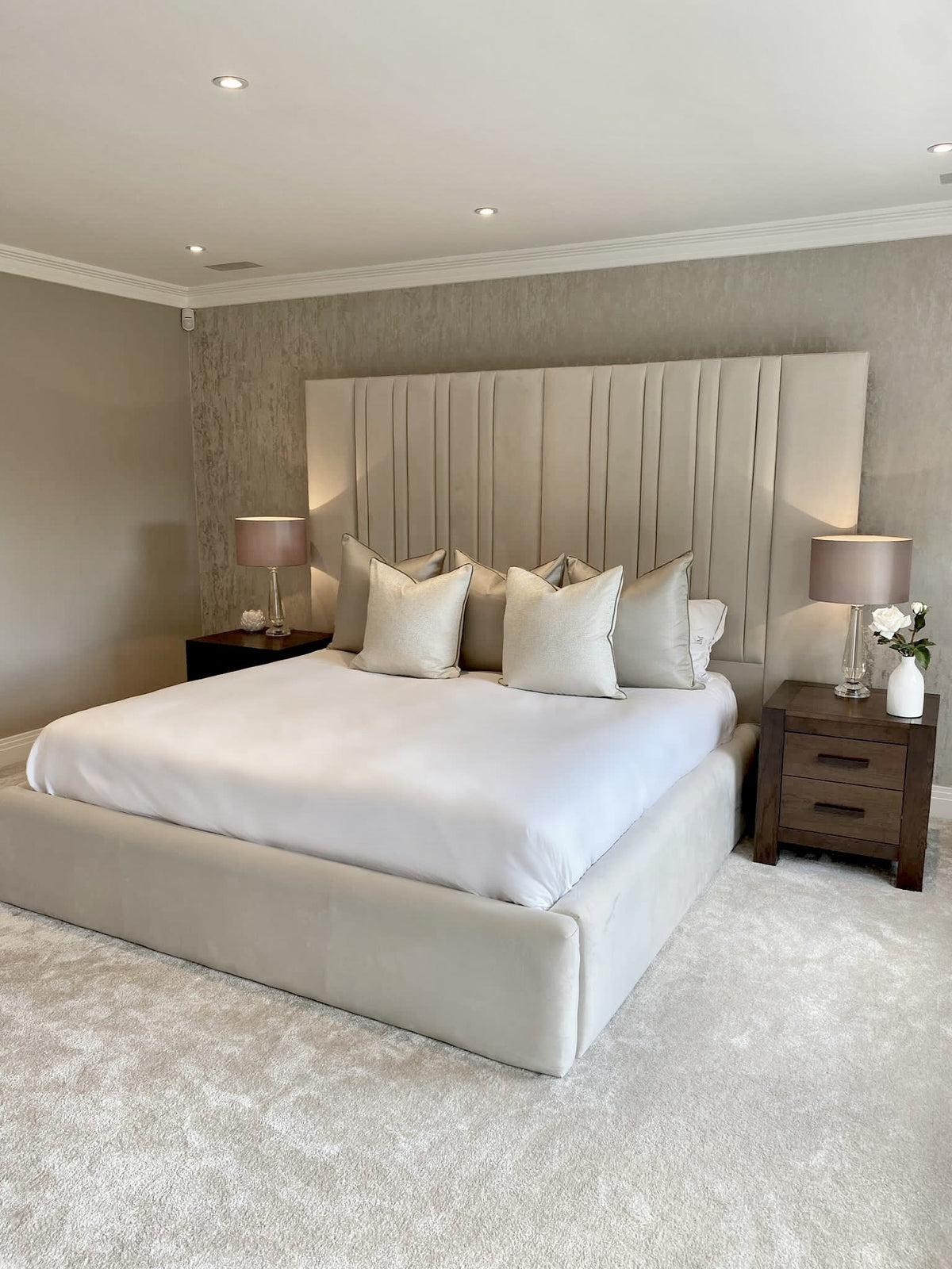 Corinthia Wide Headboard Bed - Sofista Living LTD 