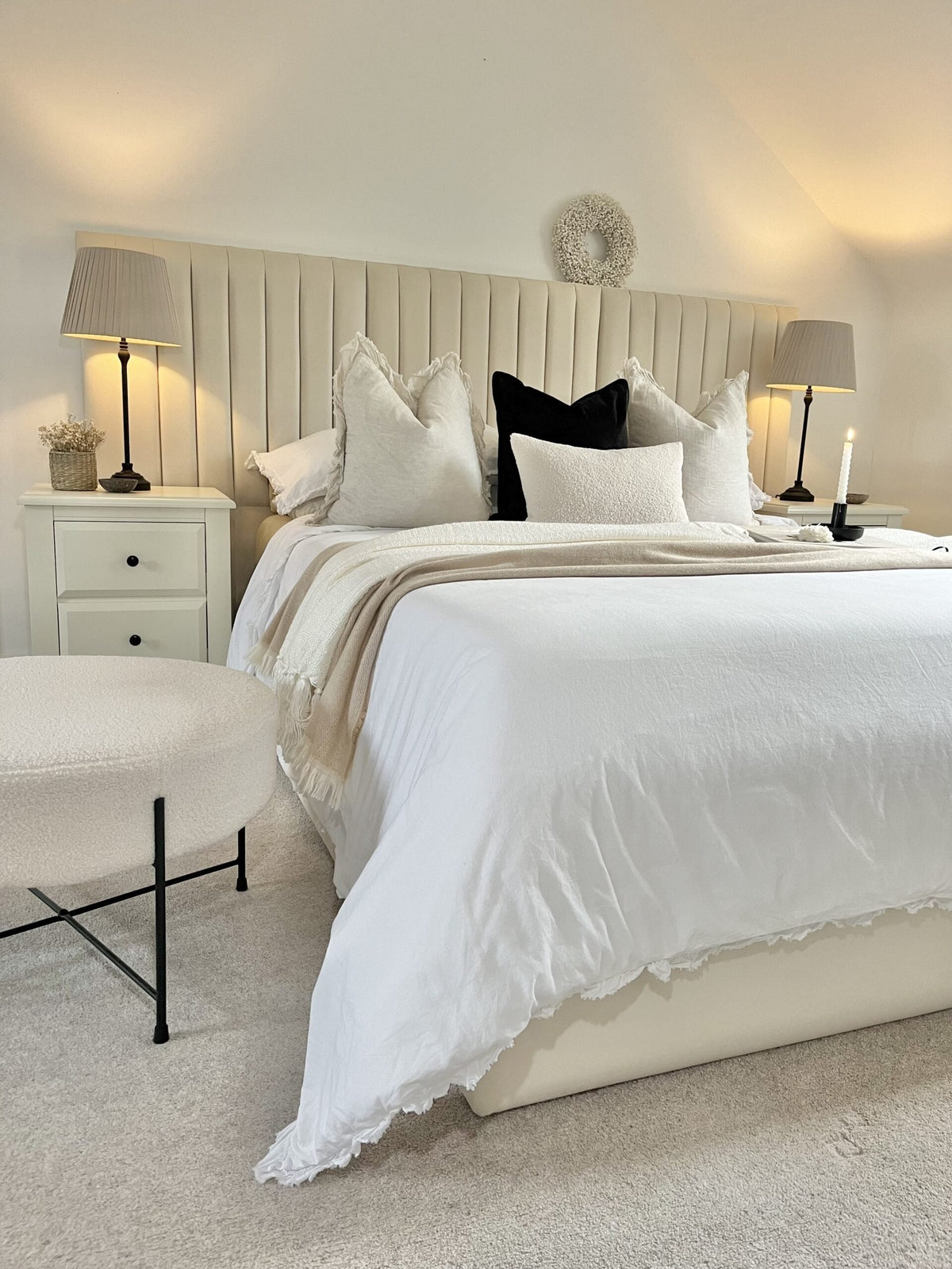 Fitzroy Wide Headboard Bed - Sofista Living LTD 