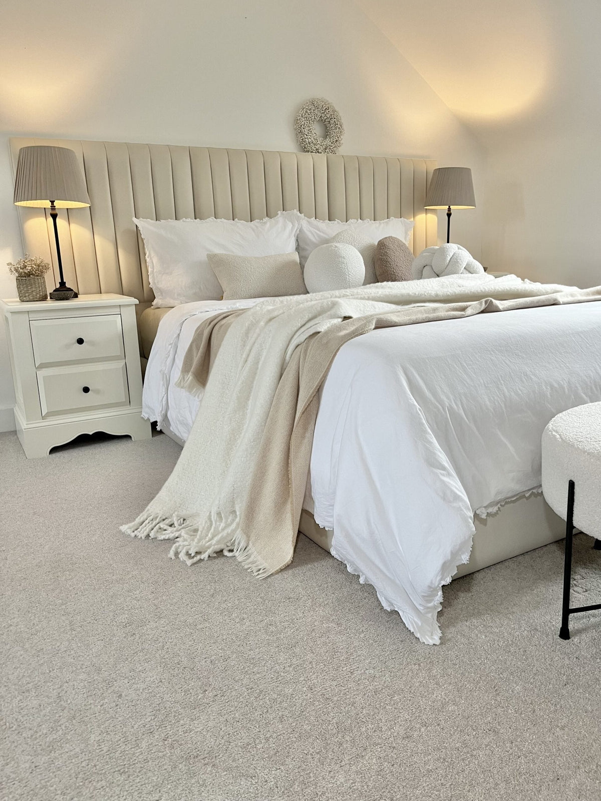 Fitzroy Wide Headboard Bed - Sofista Living LTD 