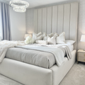 Knightsbridge Tall Headboard Bed – Luxury Upholstered Tall Headboard Bed for Elegant Bedrooms UK
