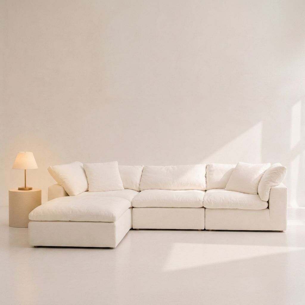 Sofista Cloud L-Shape Sofa – Fully Modular Bouclé Corner Sofa with Rearrangeable Seats UK