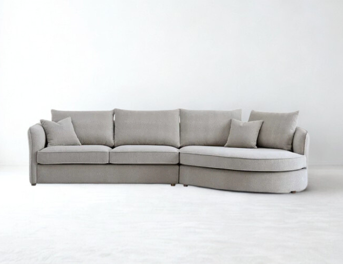 Sofista Rubin Right Corner Sofa in Charcoal Boucle - Sofista Living LTD 