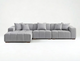 Sofista Leanord Left Corner Sofa in Cloudy Grey Boucle