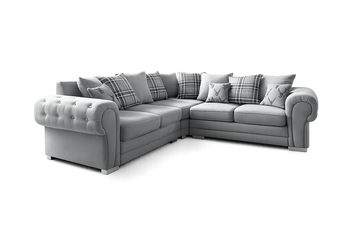 Sofista Mayfair Corner Scatterback Sofa – Relaxed Luxury Corner Sofa with Plush Cushions UK